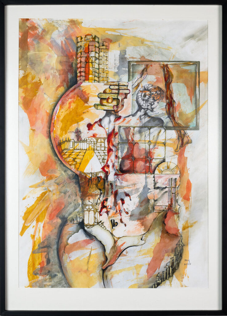 "Sueño de verano" Acrílico, Lápiz y tinta sobre Papel Texturado Profesional Canson 180 g Medidas 50 x70
